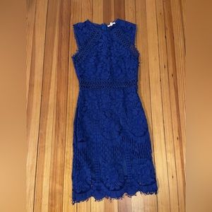 Blue Main Strip Lace Dress Size Small